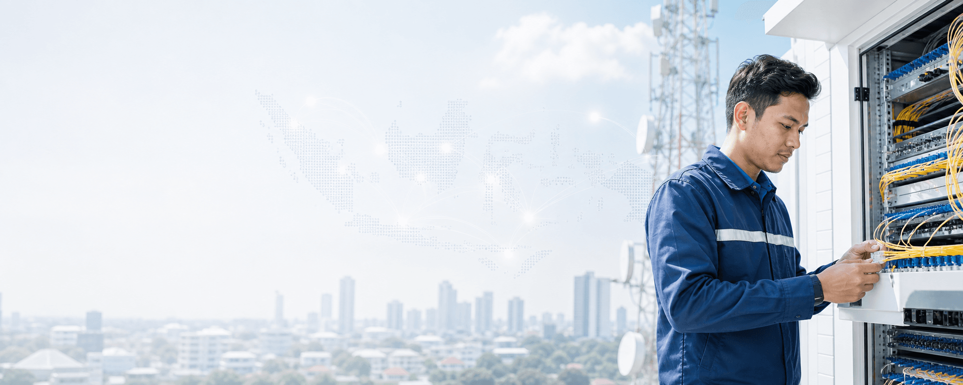 Infrastruktur jaringan fiber optik untuk layanan konektivitas InfraNexia